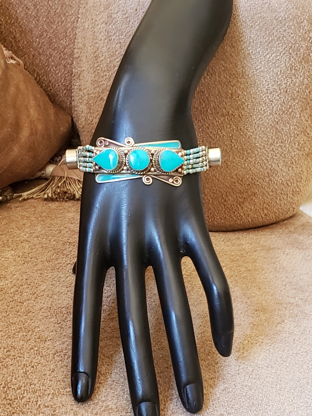 Tibet Style Turquoise Tone Bracelet